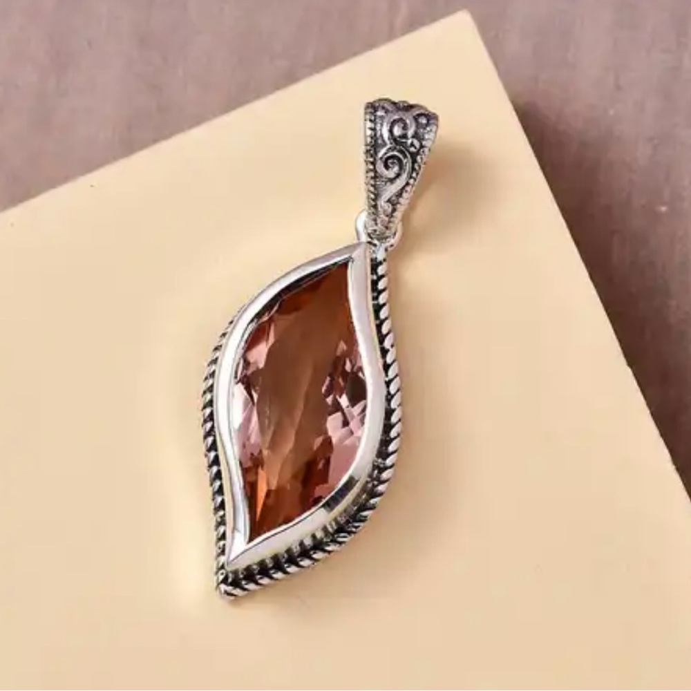 CLOSEOUT Morganique Quartz Triplet Pendant in Sterling Silver.